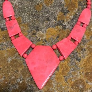 Jay King Sterling Coral Graduating Stone Necklace